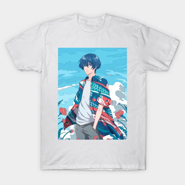 The anime boyand the blue sky T-Shirt by AnGo